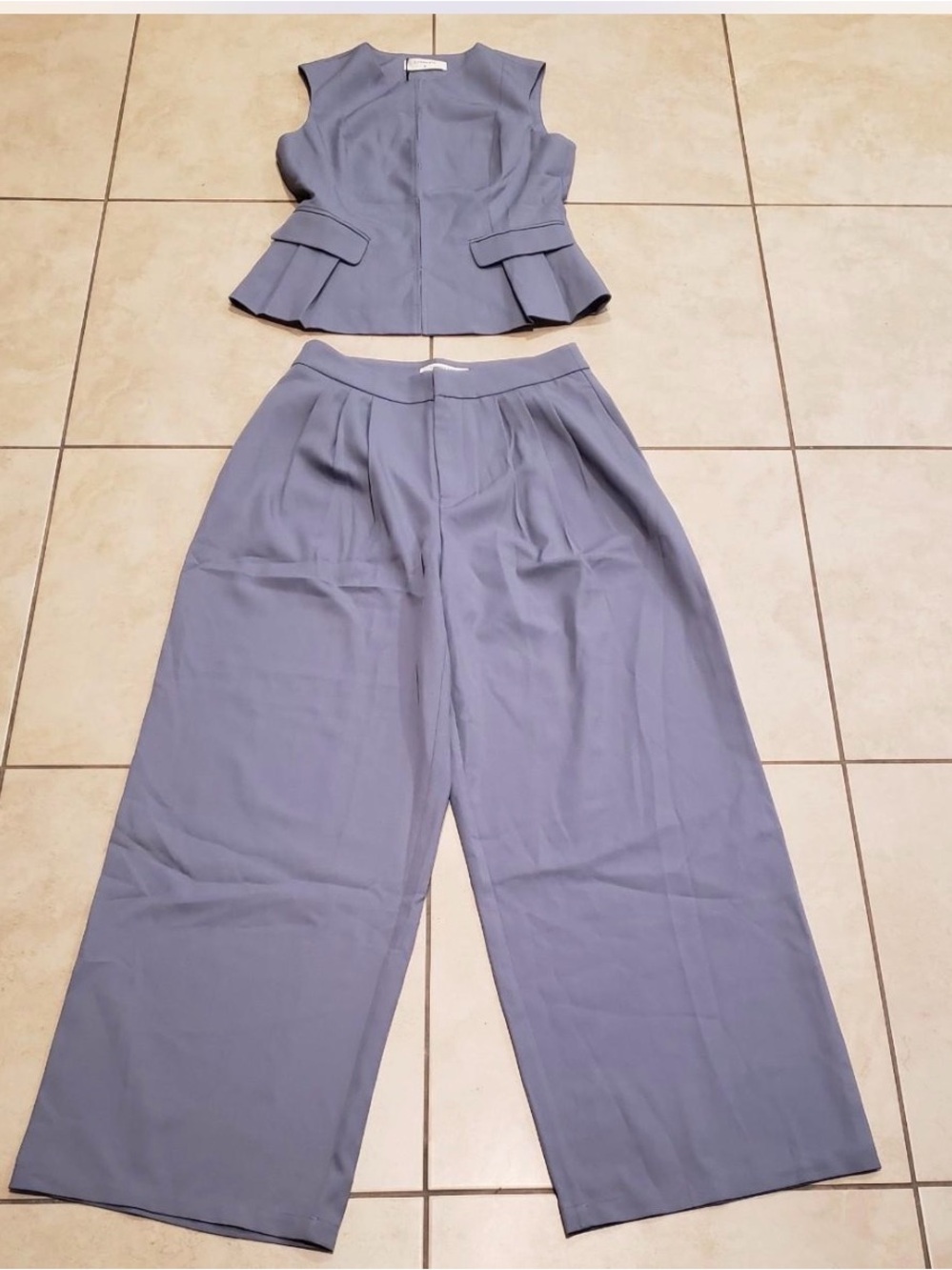 Commense Sleeveless Vest & Wide leg pants set